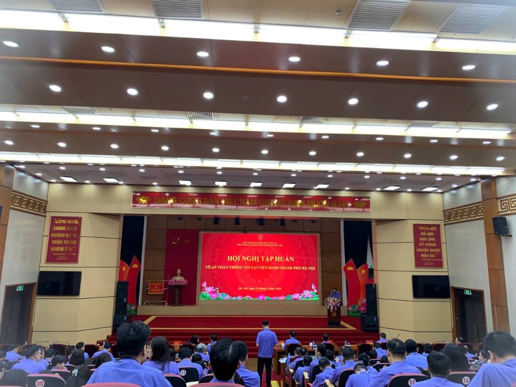 Màn hình LED hội trường & Hội nghị tập huấn An toàn thông tin